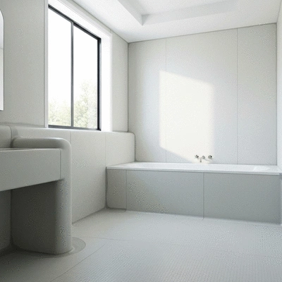 Waterproof membrane application in a bathroom