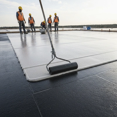 Waterproofing project in action